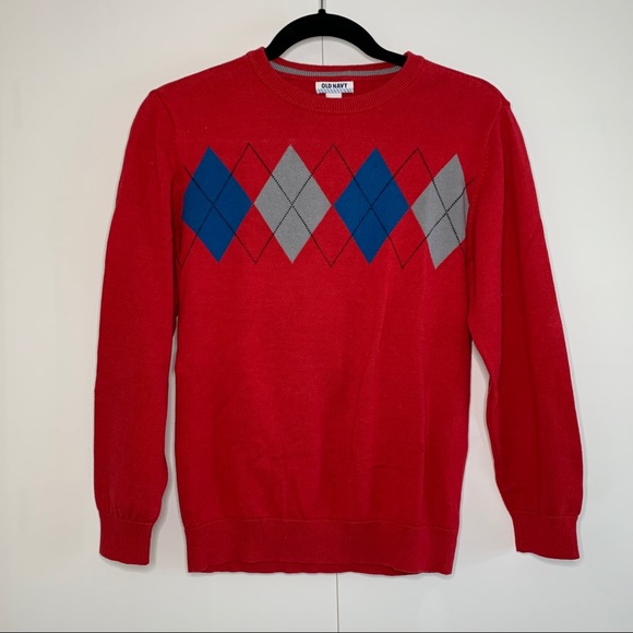 Boy’s Old Navy Argyle Sweater - Picture 2 of 4